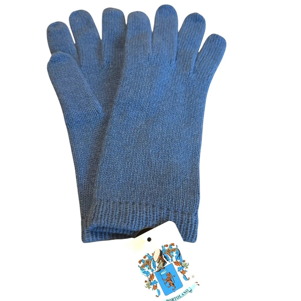 Portolano 9 inch cashmere gloves. Pottery Blue. O/S. NWT